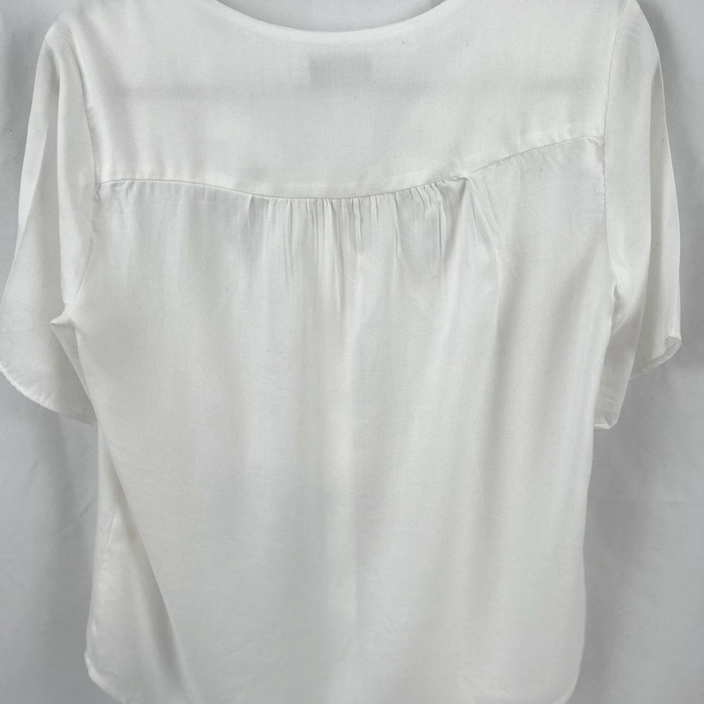 Amour Vert Tencel Button Front Short Sleeved Blou… - image 6